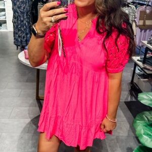 Umgee Vibrant Pink Dress
